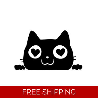 Peeking Cat Heart Eyes Die Cut Vinyl Decal sticker Peeking Cat Heart Eyes Die Cut Vinyl Decal sticker